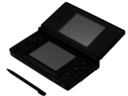 A Nintendo DS Lite with its stylus