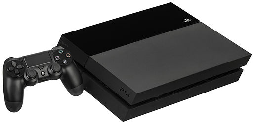A PlayStation 4 console with its controller