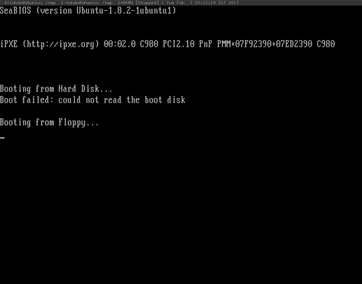 Boot succeeded.